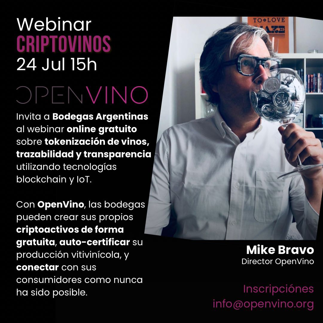 Webinar gratuito sobre Cripto Vinos online